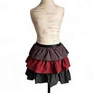 Polo Ralph Lauren Plaid Tiered‎ Ruffle Skirt Size L